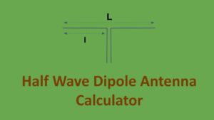 Half Wave Dipole Antenna Length Calculator