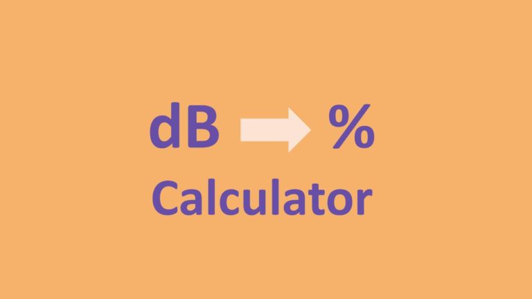 dB to Percentage Calculator