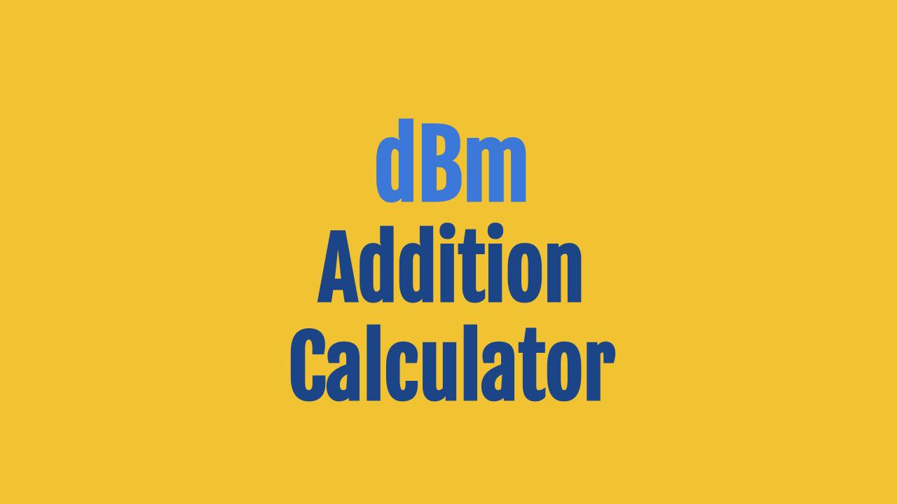 dbm-addition-calculator