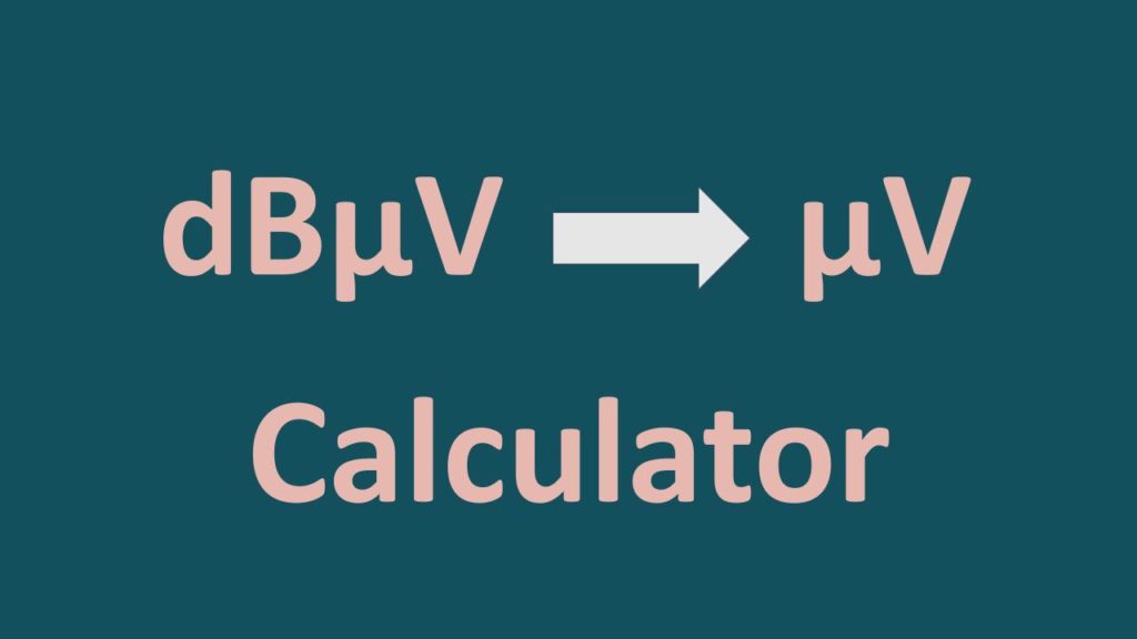 DBuV To UV Calculator