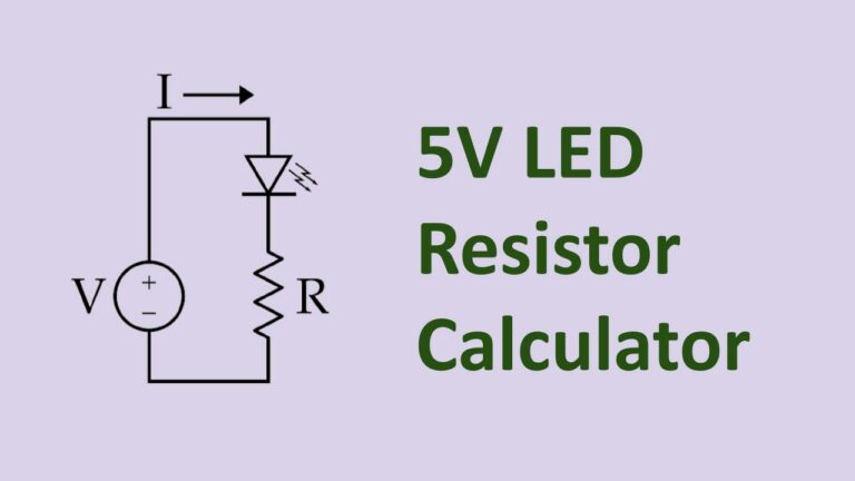 5V LED Resistor Calculator