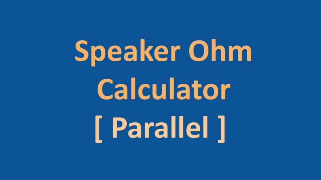 3 8 ohm speakers in parallel