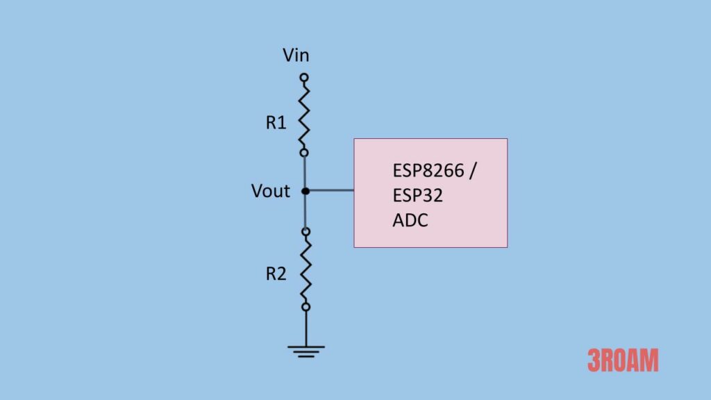 Esp8266 voltage divider for adc